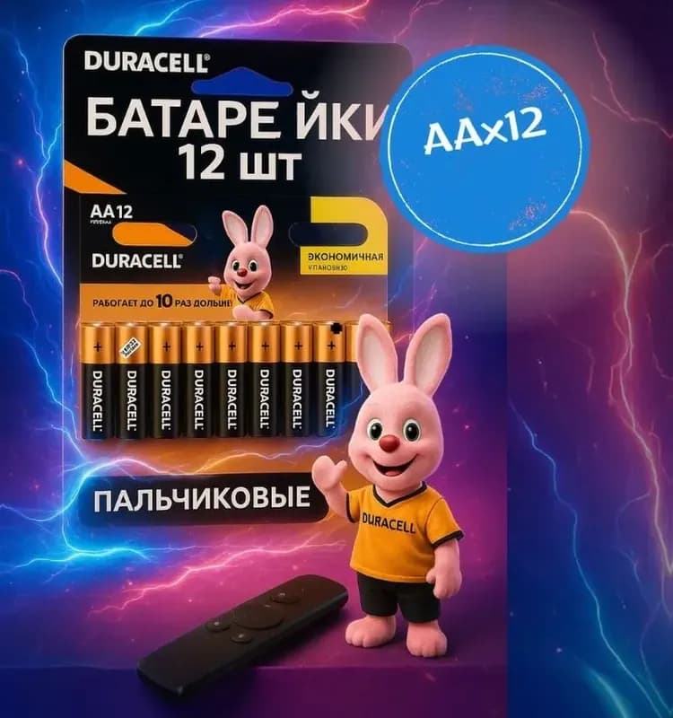 Щелочные батарейки Duracell AAA, 4 шт.
