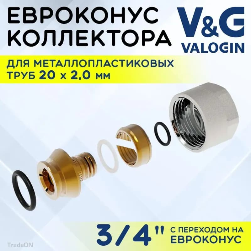 ДЖАКОМИНИ Коллектор плоский 3/4-1/2/3 выхода