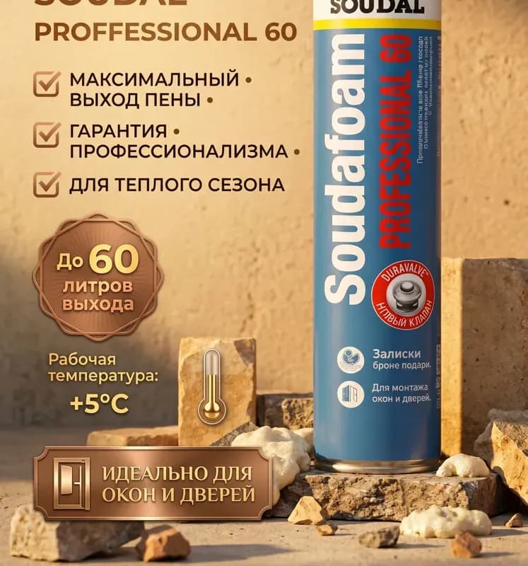 Пена профессиональная летняя Soudal 750мл