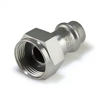 Муфта из нержавеющей стали с накидной гайкой 15*3/4 (ZEISSLER) (120/5)