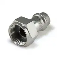 Муфта из нержавеющей стали с накидной гайкой 15*3/4 (ZEISSLER) (120/5)