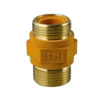 Ниппель газовый 3/4" ш/ш (диэлектрическая вставка) TIM (100/5)