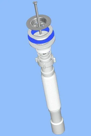АНИ Гофра с выпуском 1 1/2'' 40х50 (G 116) удл--ый