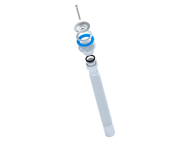 АНИ Гофра с выпуском 1 1/4 '' 40х40 (G 214) удл--ый (520-1350мм)