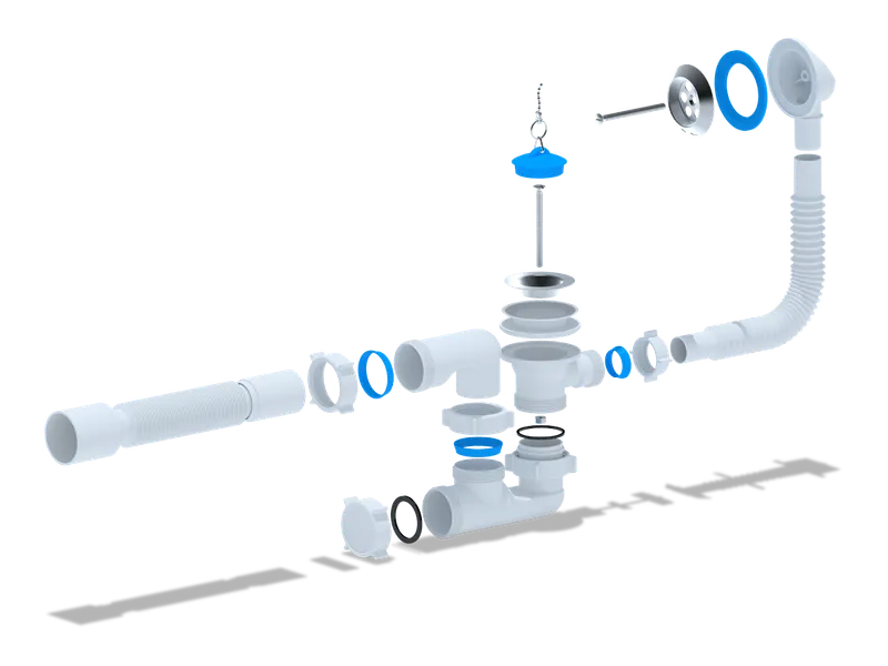 АНИ Сифон д/в регулируемый Е 255 с выпуском 1 1/2"*40 ,г/т 40/50