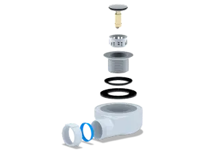 АНИ Сифон д/поддона 11/2" *50 h 53мм, клик-клак (сетка) E450 CL S