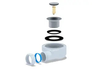 АНИ Сифон д/поддона 11/2" *50 h 53мм, клик-клак Е450 CL