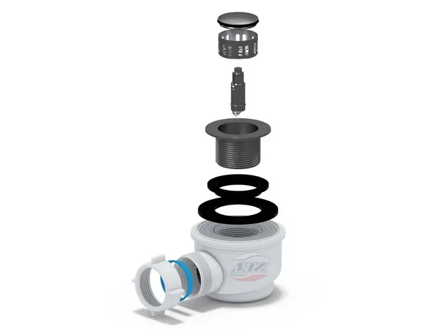 АНИ Сифон д/поддона 11/2" *50/60 хром, клик-клак(сетка) Е410 CLS