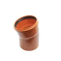 Отвод Ø200×15° рыжий Пластфитинг (4/1)