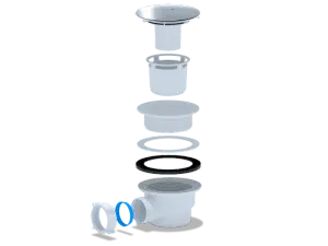 АНИ Сифон д/поддона 11/2" *90 h 65 хром Е320 С