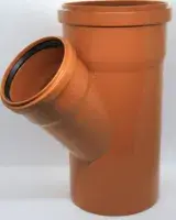 Тройник Ø160×110×45° рыжий Flextron (4)