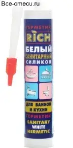 Герметик универс., Бел. 280мл RICH (1/24)