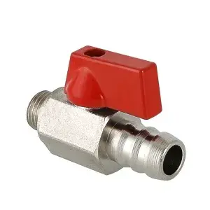 Кран сливной со штуцером, никел. 3/8х14 "TIM" 5/125