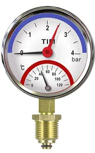 Термо-манометр TIM 10бар-прям. 120° 1/2 60шт.