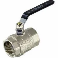 Кран Тим шаровой усиль. рычаг чёрный НИКЕЛЬ 11/2"г/г 8/2