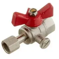 Кран шаровой для подключения манометра внут. резьба 1/2" TIM (50/25/1)