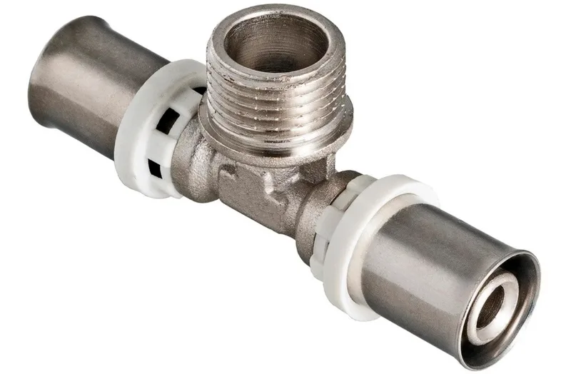 Пресс-Тройник с наружной резьбой TIM 20х3/4x20 96/12