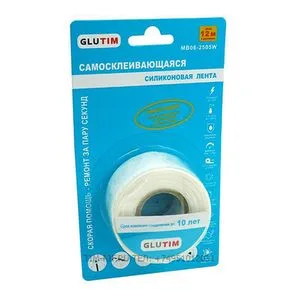 Самокл, силикон, лента белый MB06-2505W 60/10