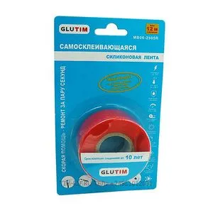 Самокл, силикон, лента крассная MB06-2505R 60/10