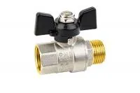 Кран шаровой STRONG 1" г/ш (бабочка) никель TIM (36/9)