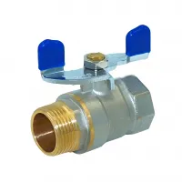 Кран шаровой (эконом) 1/2" г/ш (бабочка) TIM (128/16)