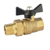 Кран шаровой 3/4" с американкой (бабочка) латунный TIM (48/12)