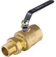 Кран шаровой 11/4" с американкой (бабочка) латунный TIM (12/3)