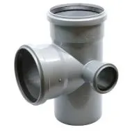 Крестовина 2-х пл. Ø110 * 110 * 50 * 90° (правая) ПВХ Flextron (8/1)