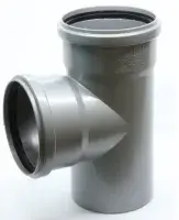 Тройник Ø110×110×90° серый Flextron (10)