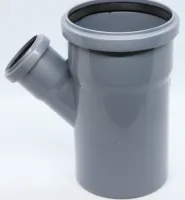 Тройник Ø110×50×45° серый Flextron (15)