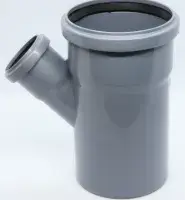 Тройник Ø110×50×45° серый Flextron (15)