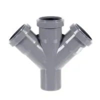 Крестовина однопл. Ø50×50×50/45° (серая) ПОЛИТЭК (40/1)