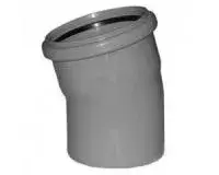 Отвод Ø110×15° (серый) ПОЛИТЭК (70/1)