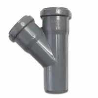 Тройник Ø40×40/45° (серый) ПОЛИТЭК (25)