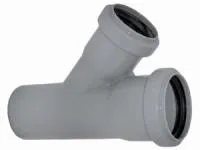 Тройник Ø50×40/45° (серый) ПОЛИТЭК (80/1)