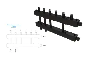 Коллектор котельной разводки Askon КК-25М/125/40/3D