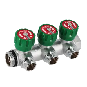 Коллектор регулирующий° GF /Wm 1" x3/4"- 3 выхода (EK)