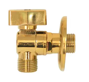 Кран KAISER 1/2"х1/2" угловой золото