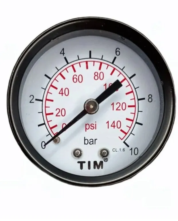Манометр аксиальный 10 бар TIM (тыл)