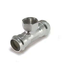 Пресс-тройник 18mm*3/4 с внутренней резьбой, из нержавеющей стали ZEISSLER 60/5