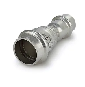 Муфта 42*35mm двухраструбная из нержавеющей стали 24/4