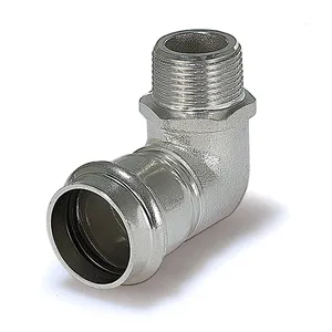 Пресс-угольник 28*3/4 с наружной резьбой из нержавеющей стали ZEISSLER 60/5