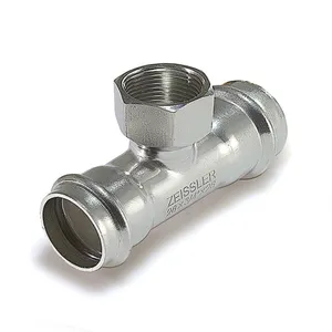 Пресс-тройник 42mm*1 1/4 с внутренней резьбой из нержавеющей стали
