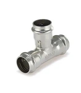 Трехраструбный пресс-тройник 35*18*35mm из нержавеющей стали ZEISSLER