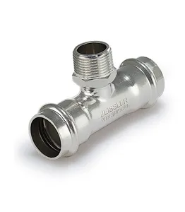 Пресс-тройник 28mm*1 с наружной резьбой из нержавеющей стали ZEISSLER 25/5