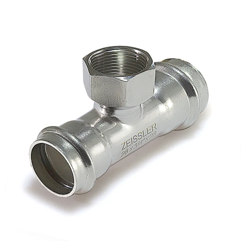 Пресс-тройник 28mm*1 с внутренней резьбой из нержавеющей стали ZEISSLER 30/5