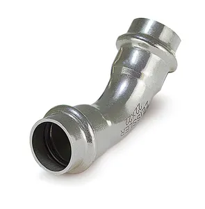 Пресс-угольник 45° 22*22mm Двухраструбный из нержавеющей стали ZEISSLER 80/5