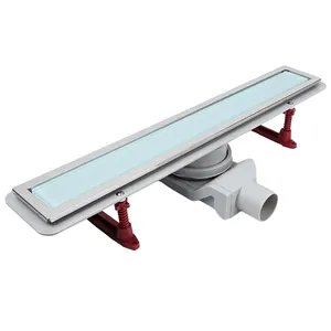 Желоб Evolux Glass 700×70 (белый глянец, 2-сторонняя решетка)