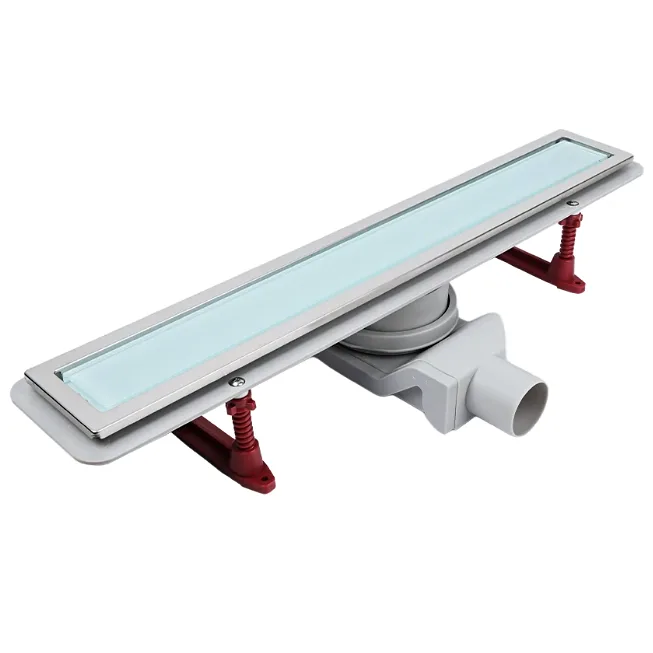 Желоб Evolux Glass 800×70 (белый глянец, 2-сторонняя решетка)
