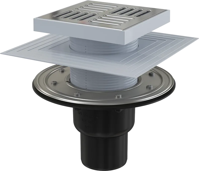 AlcaPlast Душевой трап прямой APV4444 15х15